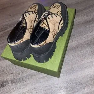 Gucci Maxi GG Supreme Canvas Lace Up Loafers Buy (Women) Gucci Maxi GG Lace-Up  main image 2